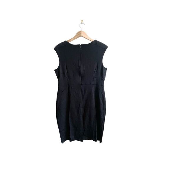 Frank Lyman Sleeveless Shift Dress Black Back Zip Women's 14 Stretch LBD - Picture 2 of 8